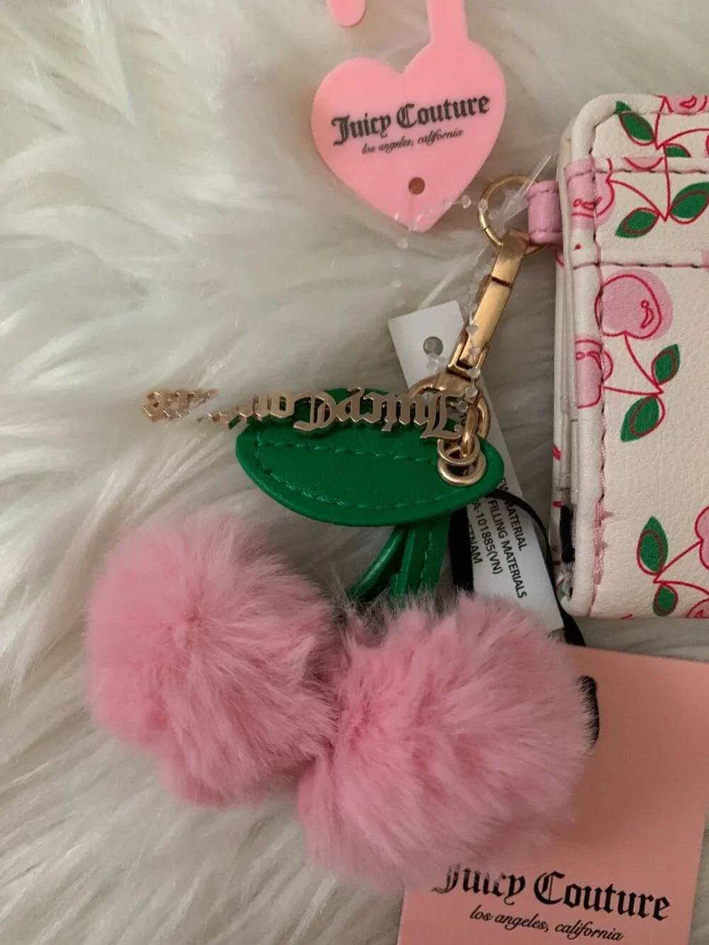 JUICY COUTURE Cherry Girl Mini Wallet in Soft White/Flamingo Pink - Picture 2 of 5
